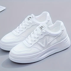 Women's Breathable Mesh Skate Shoes Casual Lace Up Outdoor Shoes