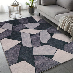 Grey Boho Tribal Area Rug Vintage Distressed Small Entrance Rug