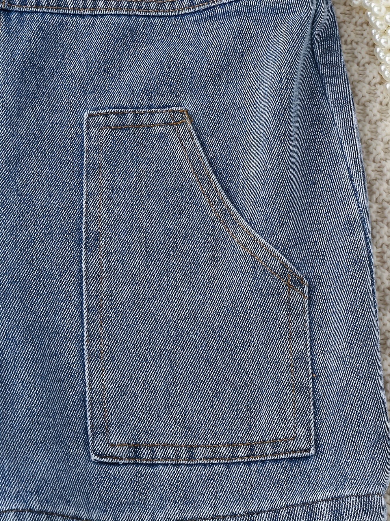 Girls Denim Overalls Rompers Button Loose Fit Jumpsuit