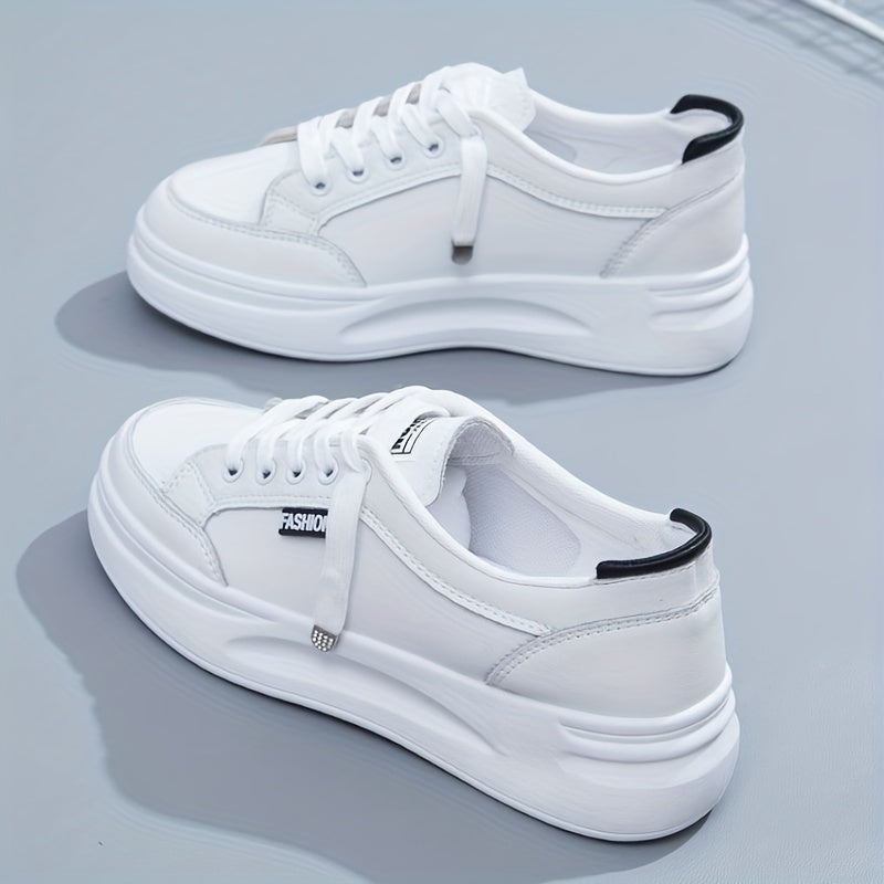 Women's Lace-Up Minimalist Platform Sneakers
