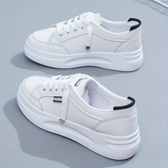 Women's Lace-Up Minimalist Platform Sneakers
