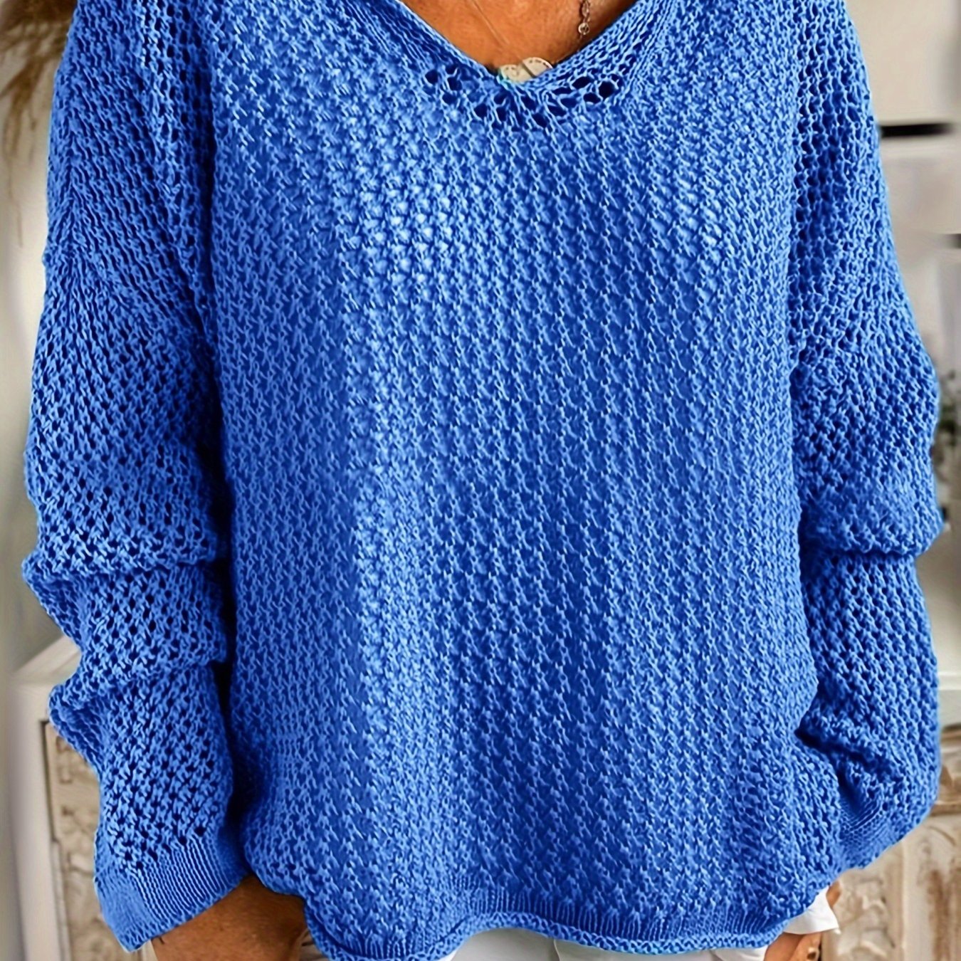 Casual Sweater Women's Solid Long Sleeve Hooded Sweater