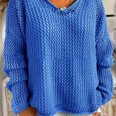 Casual Sweater Women's Solid Long Sleeve Hooded Sweater