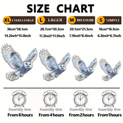 Whimsy Wooden Owl Puzzle Colorful Parrot Art Brain Teaser Focus Enhancer