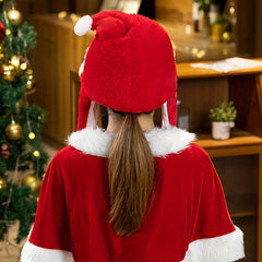 Funny Plush Christmas Hat With Moving Beard