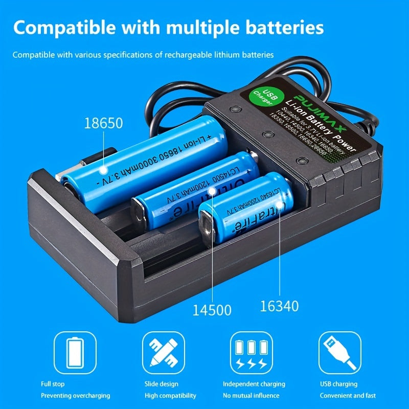 PUJIMAX 3 Slot Smart Lithium Charger