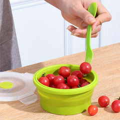 Leakproof Silicone Insulated Lunch Box Collapsible Bento Box for Office Workers