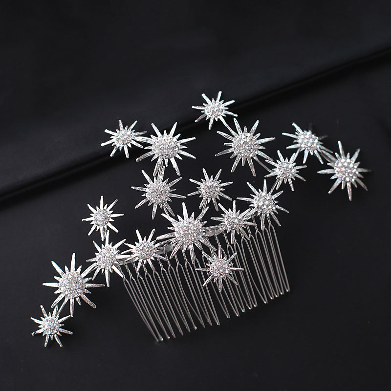 Snowflake Bridal Hair Comb Rhinestone Hair Jewelry