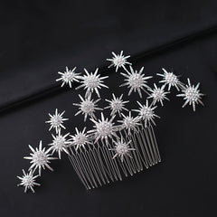 Snowflake Bridal Hair Comb Rhinestone Hair Jewelry