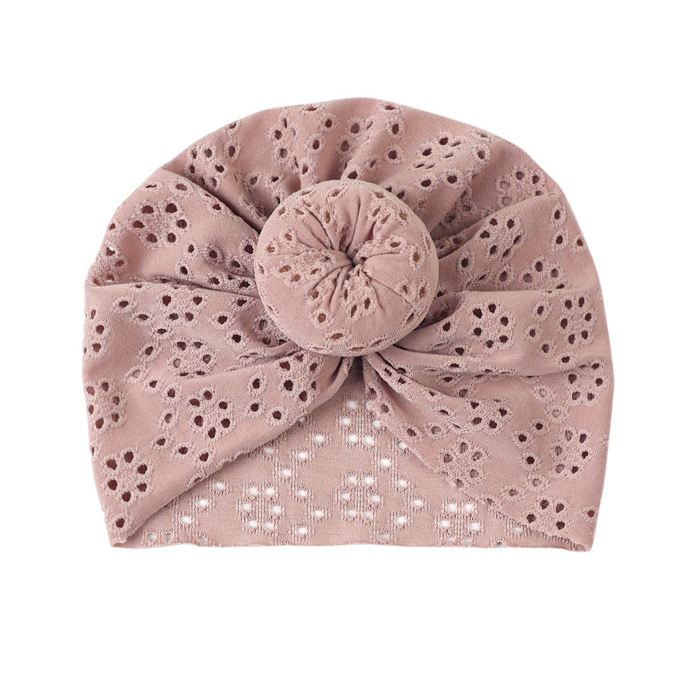 Baby Girls Casual Hollow Out Cap Thin Breathable Twisted Cap