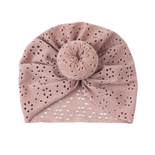 Baby Girls Casual Hollow Out Cap Thin Breathable Twisted Cap