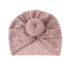 Baby Girls Casual Hollow Out Cap Thin Breathable Twisted Cap