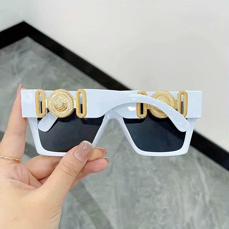 Flat Top Square Sunglasses UV400 Sun Shades for Summer Beach Travel