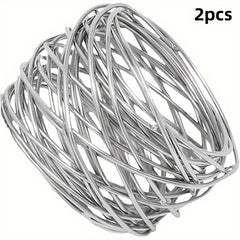 Napkin Ring Mesh Holder Set Of 2pcs For Party Dining Table Decoration