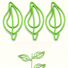 5pcs Leaf Style Paper Clip Bookmark Small Paper Clip