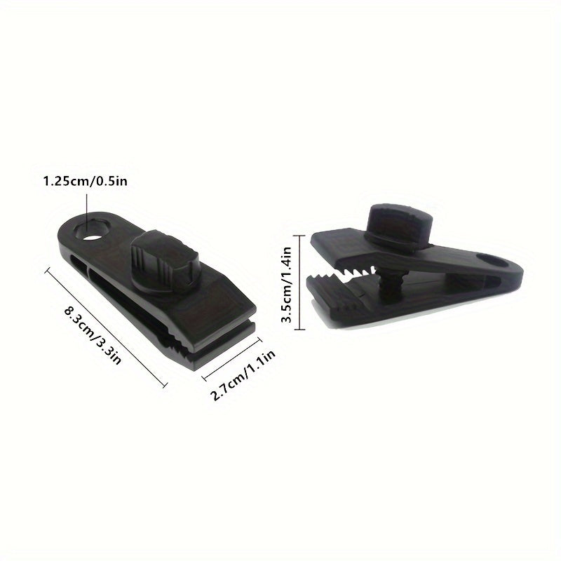 12pcs Camping Tarp Clips Lock Grip Clamps Outdoor Camping