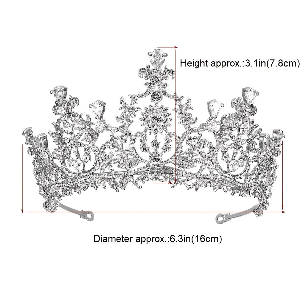 Girls Zircon Crown Rhinestone Hair Accessories for Party Wedding