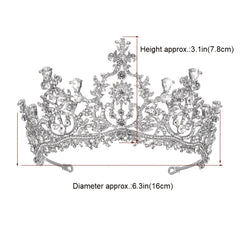 Girls Zircon Crown Rhinestone Hair Accessories for Party Wedding