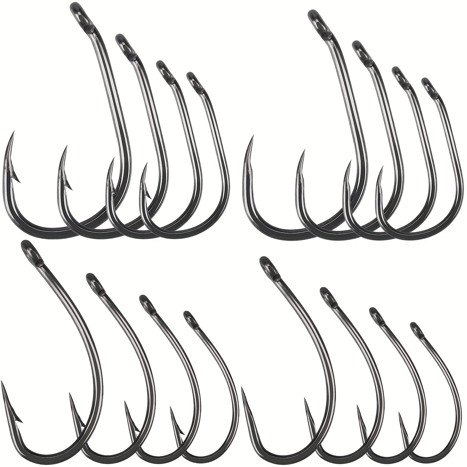 50 Rustproof Steel Fishing Rig Hooks Barbless Barb Fishing Tackle