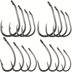 50 Rustproof Steel Fishing Rig Hooks Barbless Barb Fishing Tackle