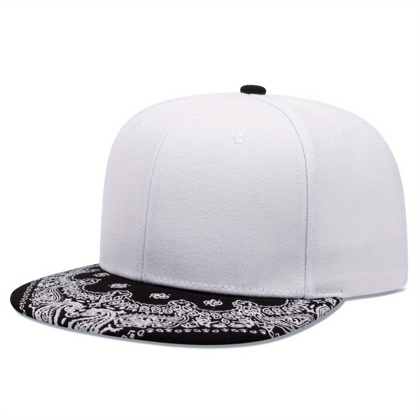 Men's Solid Flat Brim Hat, Versatile Style