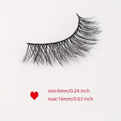 6 Pairs 5D Winged End Eye Elongated Eyelashes Natural Curly Cat Eye Lashes Fox E