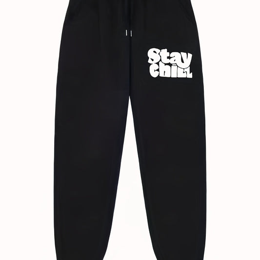 Men's Letter Print Joggers Casual Loose Fit Pants