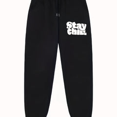 Men's Letter Print Joggers Casual Loose Fit Pants