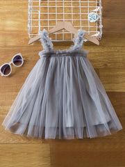 Summer Girl's Cami Mesh Princess Puffy Dress