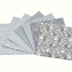 7pcs 49 78 49 Quilting Fabric Grey Fat Quarters Floral Craft Fabric Bundle