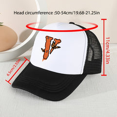 Girls Sunshade Breathable Mesh Baseball Cap Butterfly V Pattern Outdoor