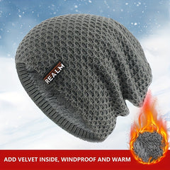 Velvet Woolen Beanie Hat with Ear Protection