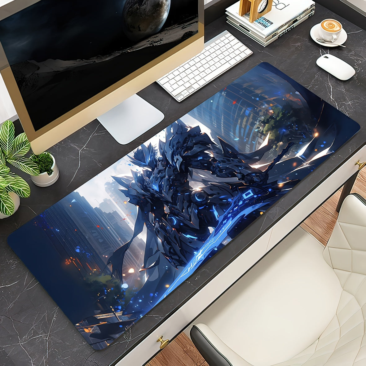 Anime Game Mecha Large Mouse Pad Non-slip Desk Writing Pad
