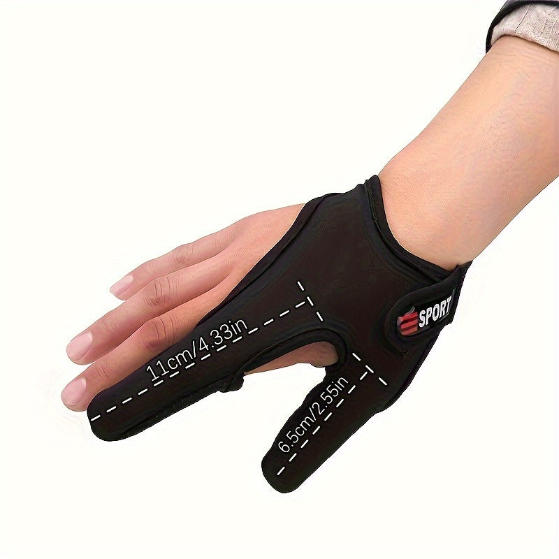 1pc 2 Finger Fishing Gloves Breathable Non Slip Anti Cut Gloves