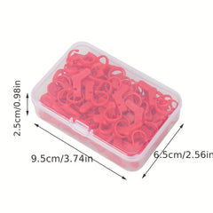 50pcs Red Heart Shaped Locking Stitch Markers for Knitting Stitch Counters