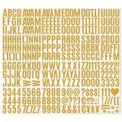 Golden Letter Stickers Planner Stickers Waterproof Reusable for Party Decoration