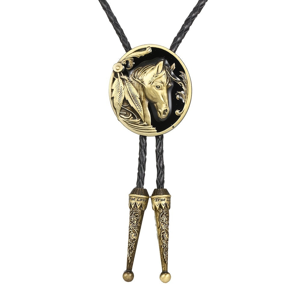Metal Animal Horse Head Necktie Necklace - Personality Leisure