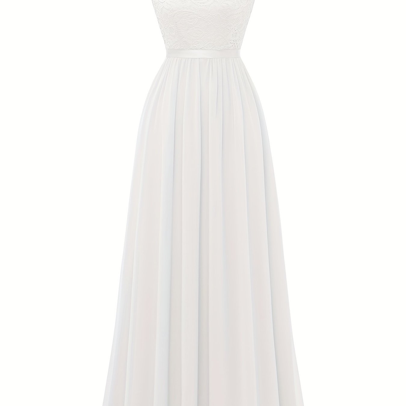 Lace Pleated Bridesmaid Dress Spaghetti Strap Wedding Party Dress