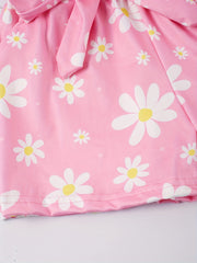 Toddler Girls Flowers Graphic Shorts Summer Clothes
