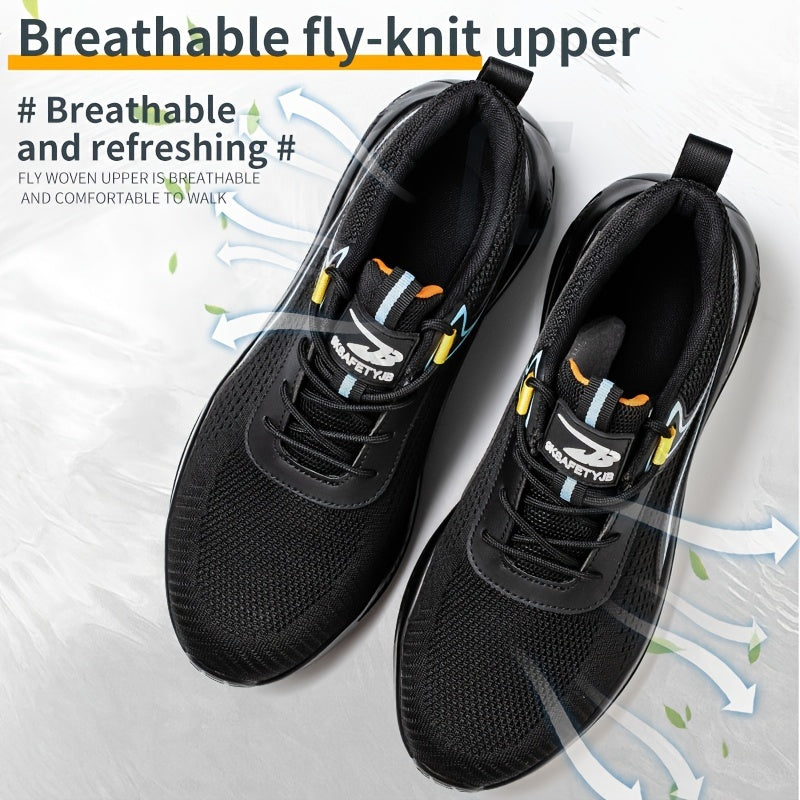 CEATSAFETV Men's Steel Toe Work Shoes Puncture Proof Anti skid Sneakers