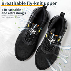 CEATSAFETV Men's Steel Toe Work Shoes Puncture Proof Anti skid Sneakers