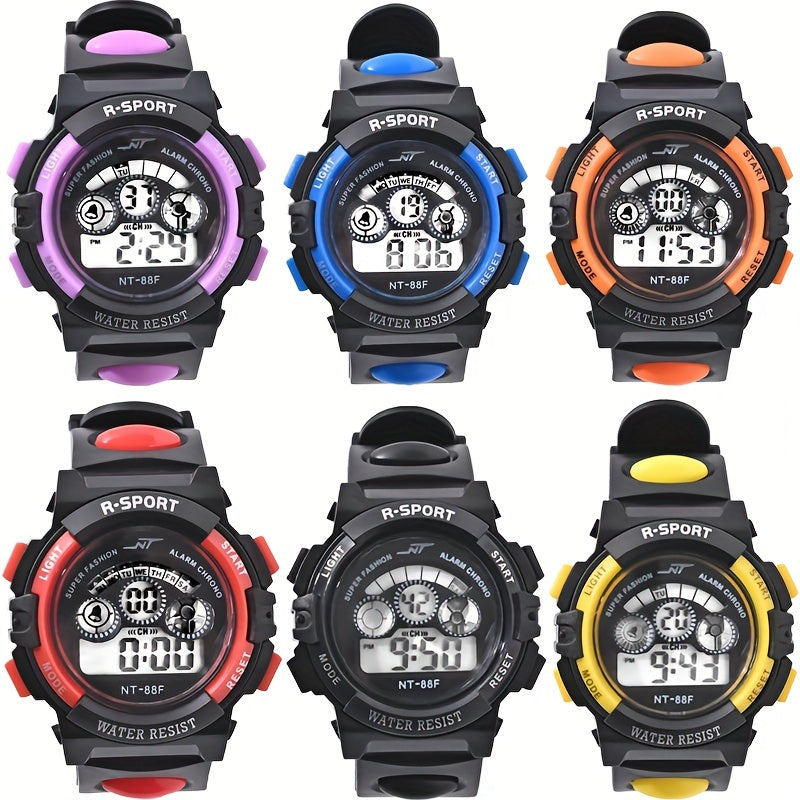 Luminous Round Electronic Student Wrist Watch Digital Watch For Boys