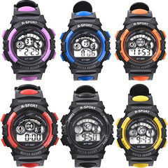 Luminous Round Electronic Student Wrist Watch Digital Watch For Boys