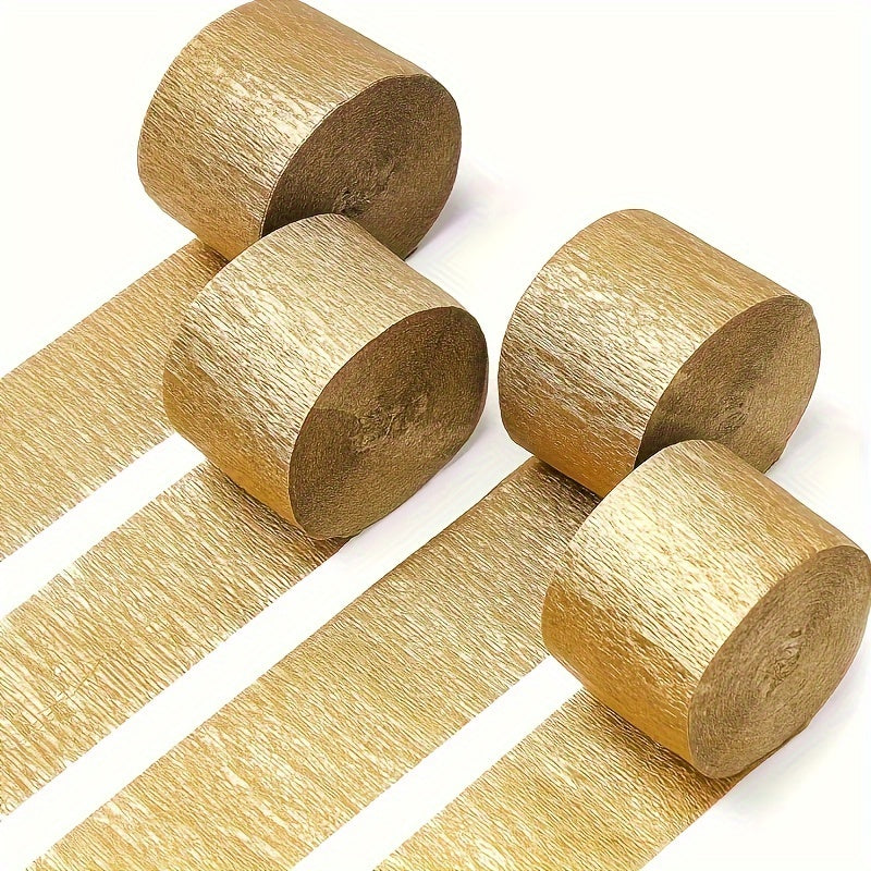 1pc Golden Twist Paper Streamer for Party and Wedding Decoration