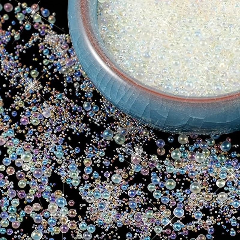 UV Glass Bubble Beads Pack 0.4-3mm Mixed Water Droplet Shape for DIY Jewelry