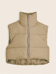 Kids' Puffer Vest Full Zip Casual Top for Autumn Winter