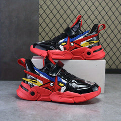 Boys Casual Cartoon Low Top Sneakers Lightweight Anti Slip Outdoor Shoes