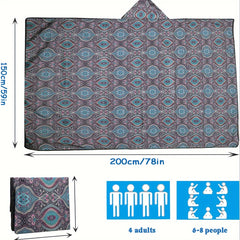 Large Sandfree Beach Blanket Waterproof Mat For 4-6 Adults