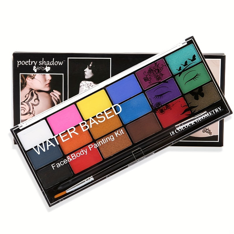 18 Colors Water Soluble Body Paint Pigments Halloween Makeup
