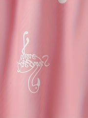 Flamingo Print Elastic Waist Loungewear Shorts